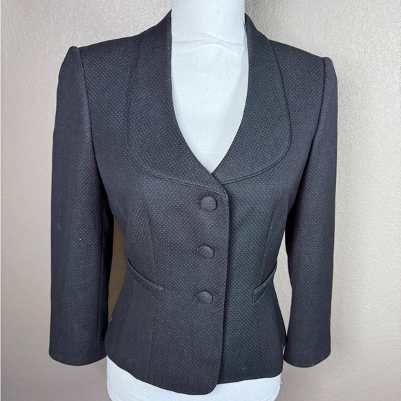 ANTONIO MELANI Jackets & Blazers - ANTONIO MELANI Black Fitted Blazer with Shawl Collar